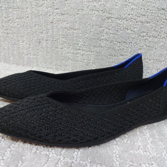 Rothy's The Point Honeycomb Black Flat Slip on Shoes Womens Size 8,9 - Picture 10 of 11